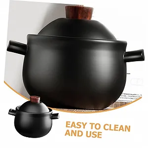 Кастрюля с крышкой Термостойкая и долговечная большая для супов риса и тушения для газовых плит synthetic.ua - Фото 1