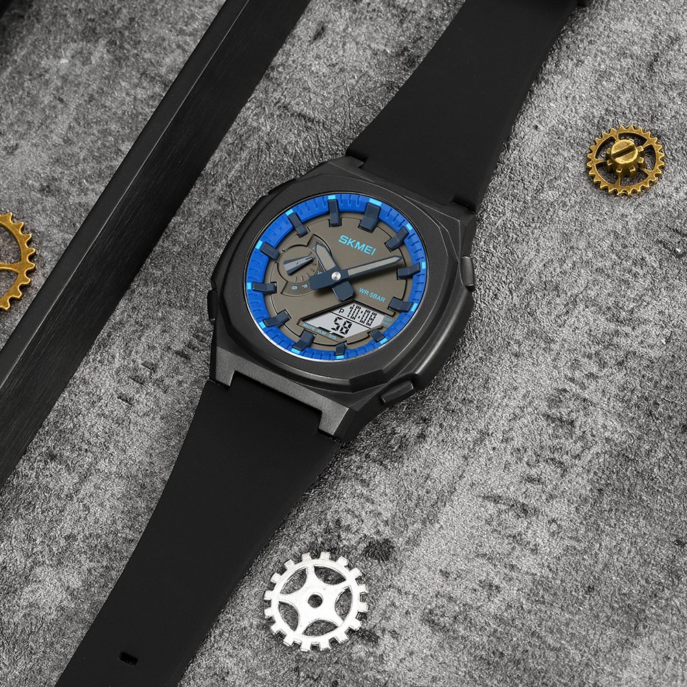 Годинник Skmei 2091 Black-Blue-White, фото №4