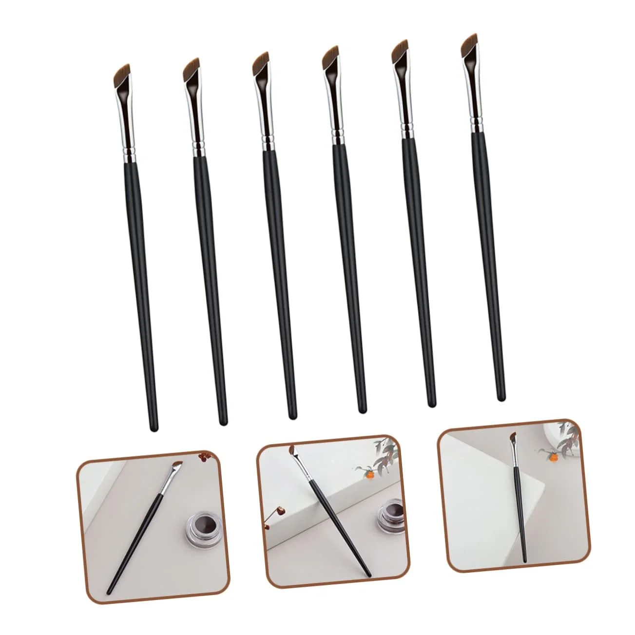 Кисти Housoutil для бровей, хайлайтеров, скошенная, фото №4