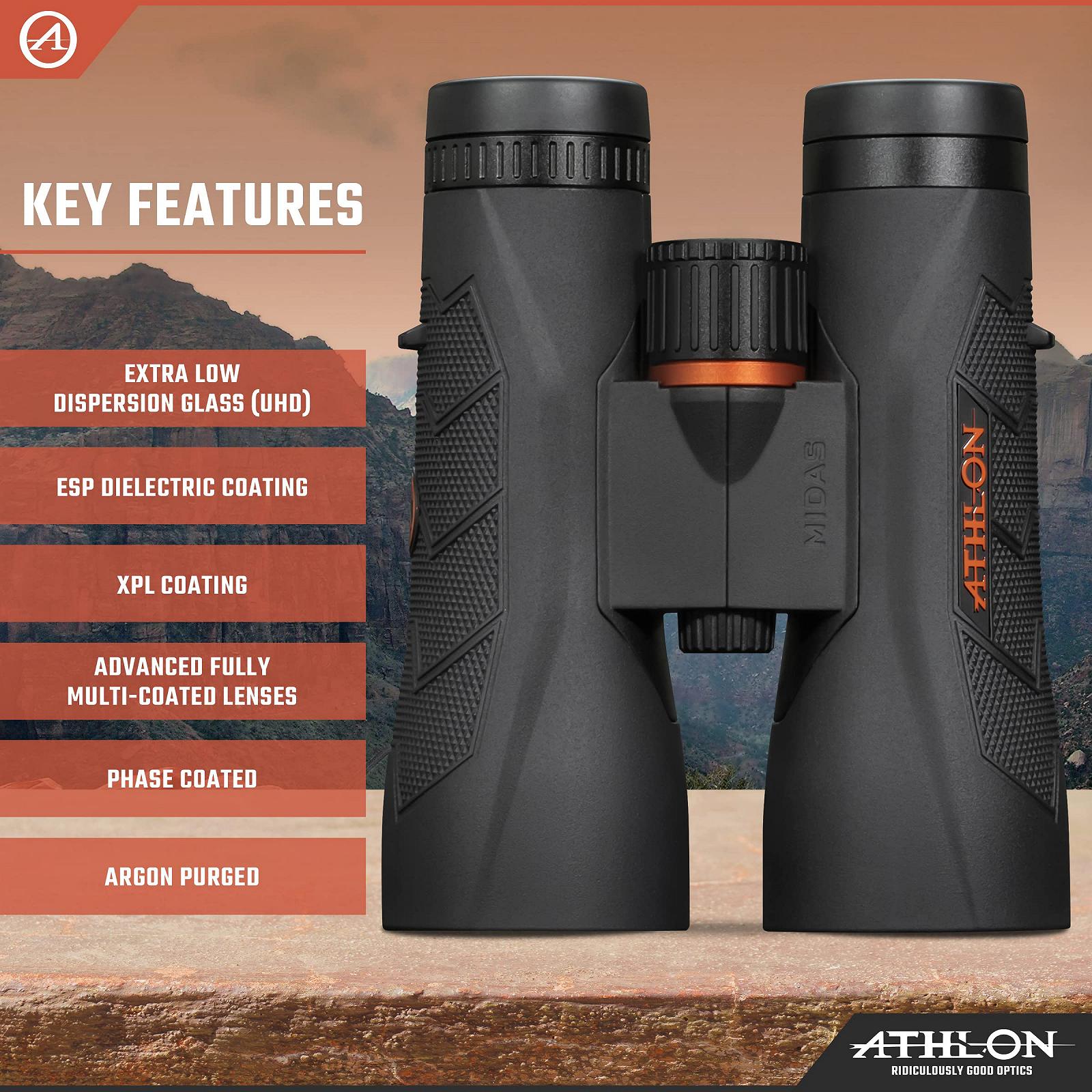 Бінокль Athlon Optics Midas G2 UHD 10x50 З великим виносом зіниці, фото №3