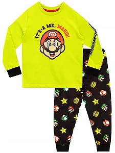 Пижама Super Mario Bros. Mario и Луиджи для мальчиков Длинная - Фото 1