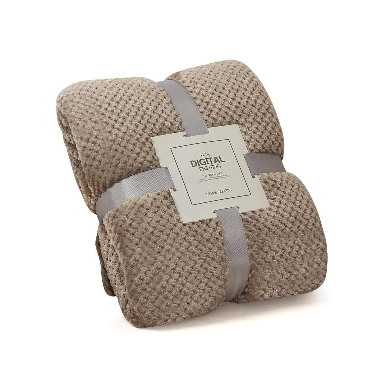 Покривало LumiSyne Вафельний Стільниковий Однотонний Розкішна фланель 230 x 200 см, фото №1