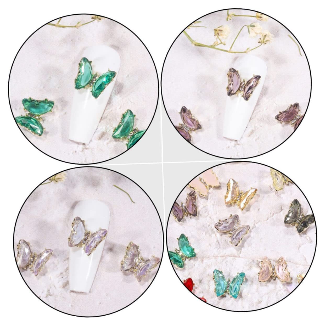 Украшения для ногтей Бабочки 13 шт., фото №7