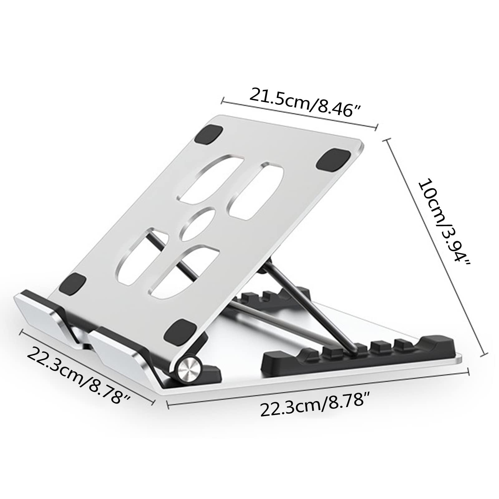 Підставка для ноутбука 8-18 дюймів Регульована алюмінієва складна, фото №4