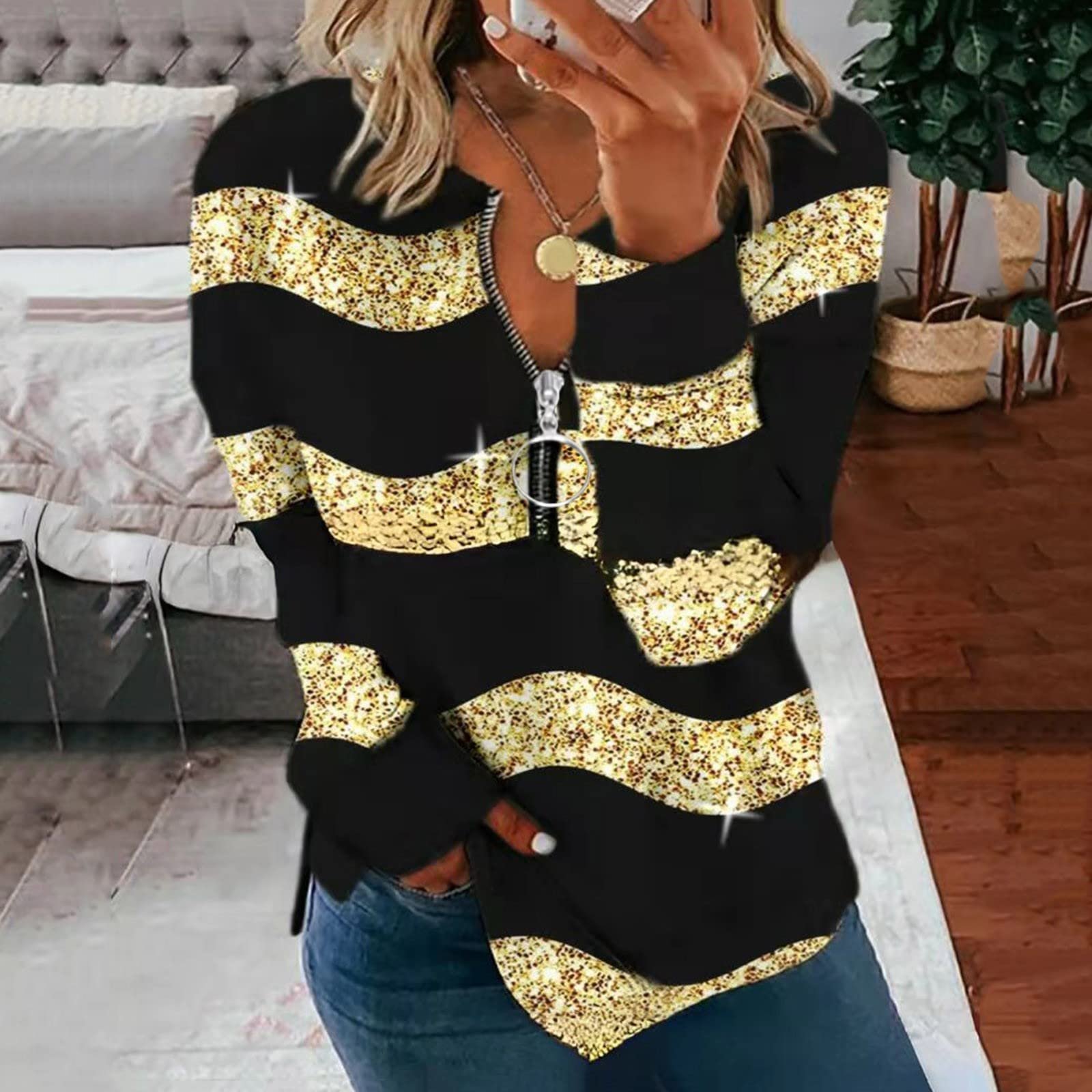 Женский свитшот Generisch Винтажный принт Ретро Цветочный принт Тонкий Свободный Праздничный Принт букв Halloween Куртка-свитшот с капюшоном, фото №4