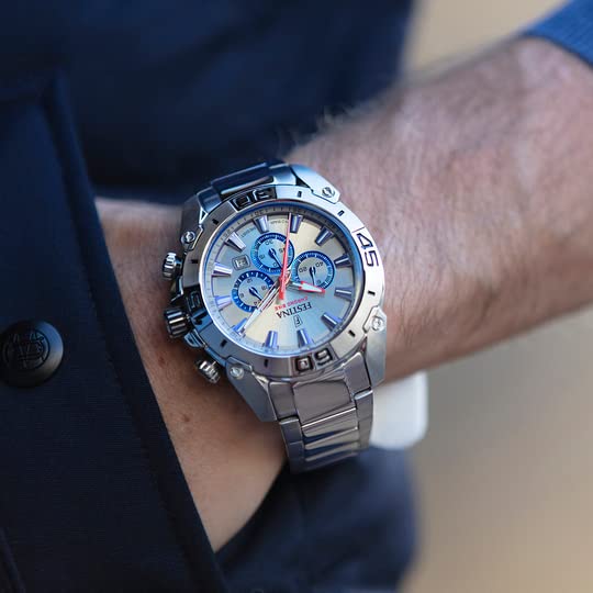 Chronograph Festina F20543/1 Серебристо-Синий Браслет, фото №4