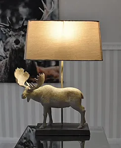 Настольная лампа Palazzo cw609 Фигурка лося в альпийском стиле synthetic.ua - Фото 1