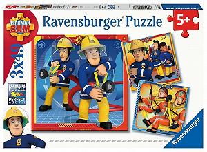 Дитячий пазл Ravensburger 05077 Our Hero Sam 3 x 49 елементів від 5 років - Фото 1