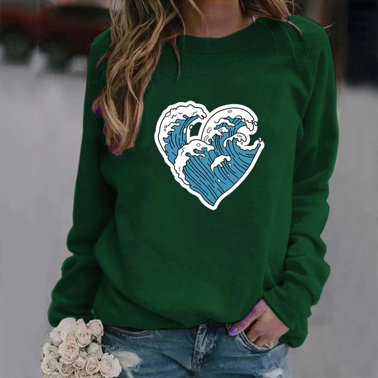 Жіночий світшот Generisch Однотонний, фото №3 Жіночий світшот Generisch Однотонний, фото №3