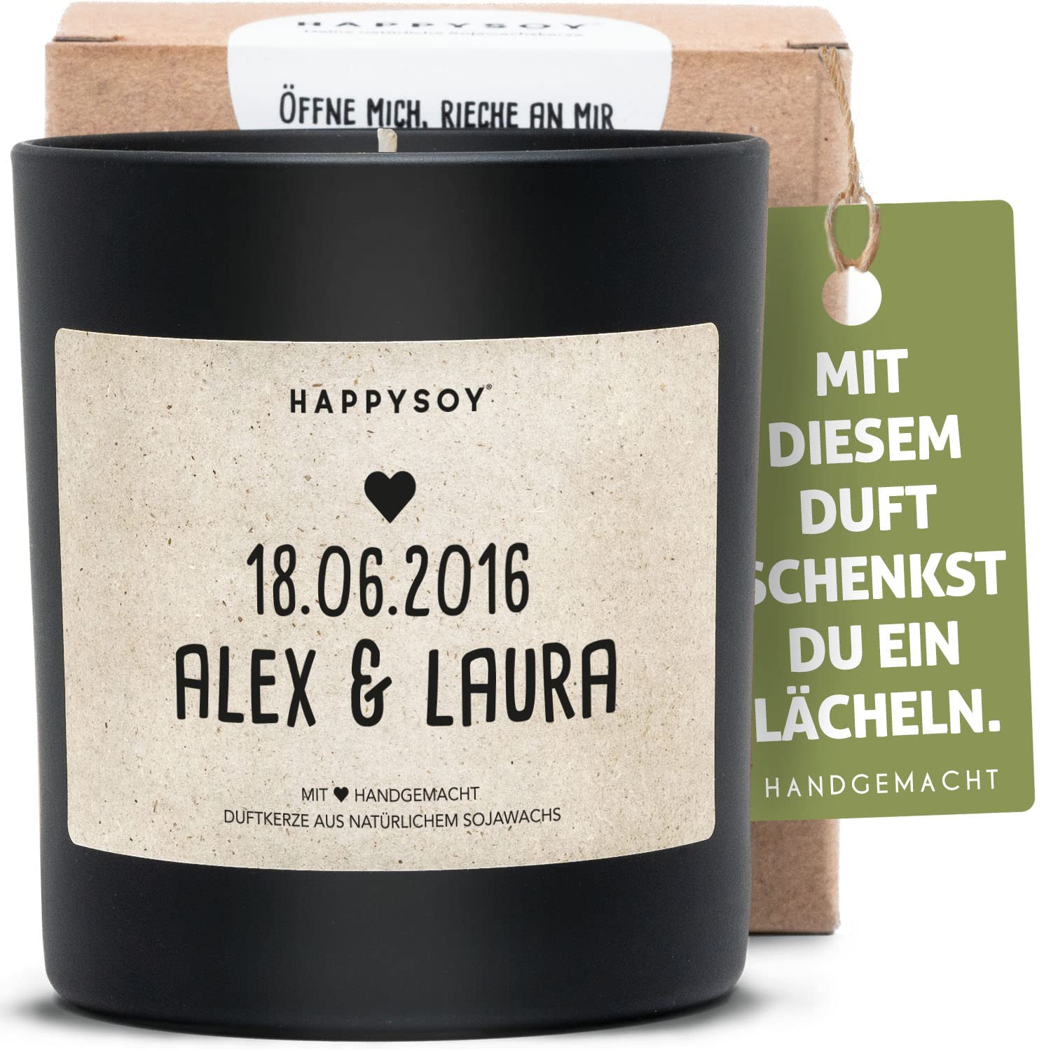 Персонализированные подарки для пар - ароматическая свеча с именем, фото №1 Персонализированные подарки для пар - ароматическая свеча с именем, фото №1