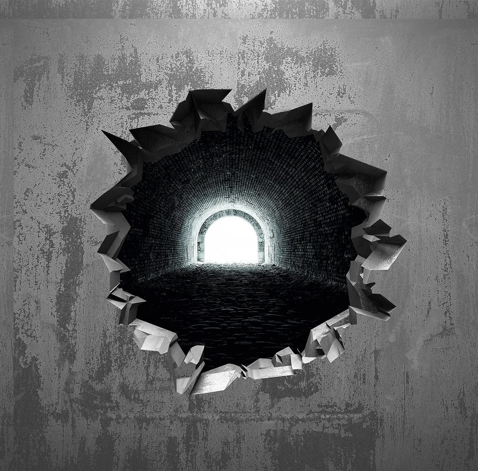 Наклейка на стіну WallArtML145 Tunnel Mauerloch 3D-ефект 72 x 70 см, фото №2