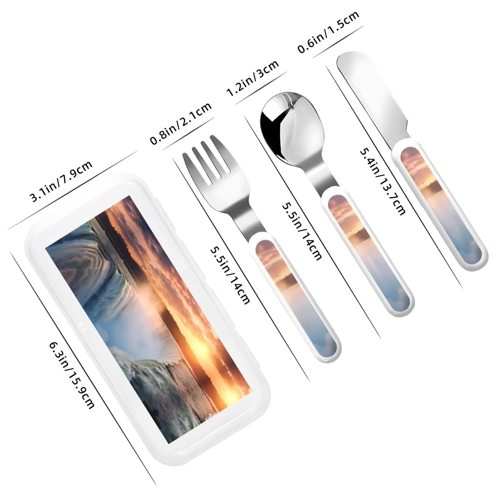 Набір дитячих столових приборів з трьох предметів Prhhtige Wasserflle, багаторазового використання, фото №3 Набір дитячих столових приборів з трьох предметів Prhhtige Wasserflle, багаторазового використання, фото №3