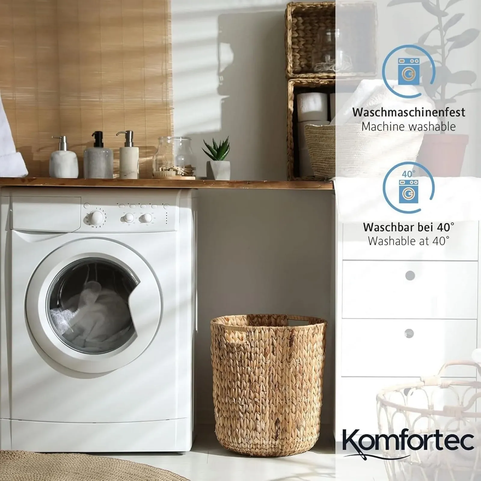 Комплект постільної білизни Komfortec 135 x 200 см, 4 предмети, червоний, на блискавці, фото №8