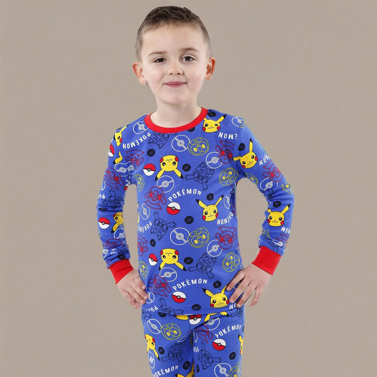 Піжама для хлопчиків Pikachu Pokemon, Slim Fit, синя, фото №6 Піжама для хлопчиків Pikachu Pokemon, Slim Fit, синя, фото №6