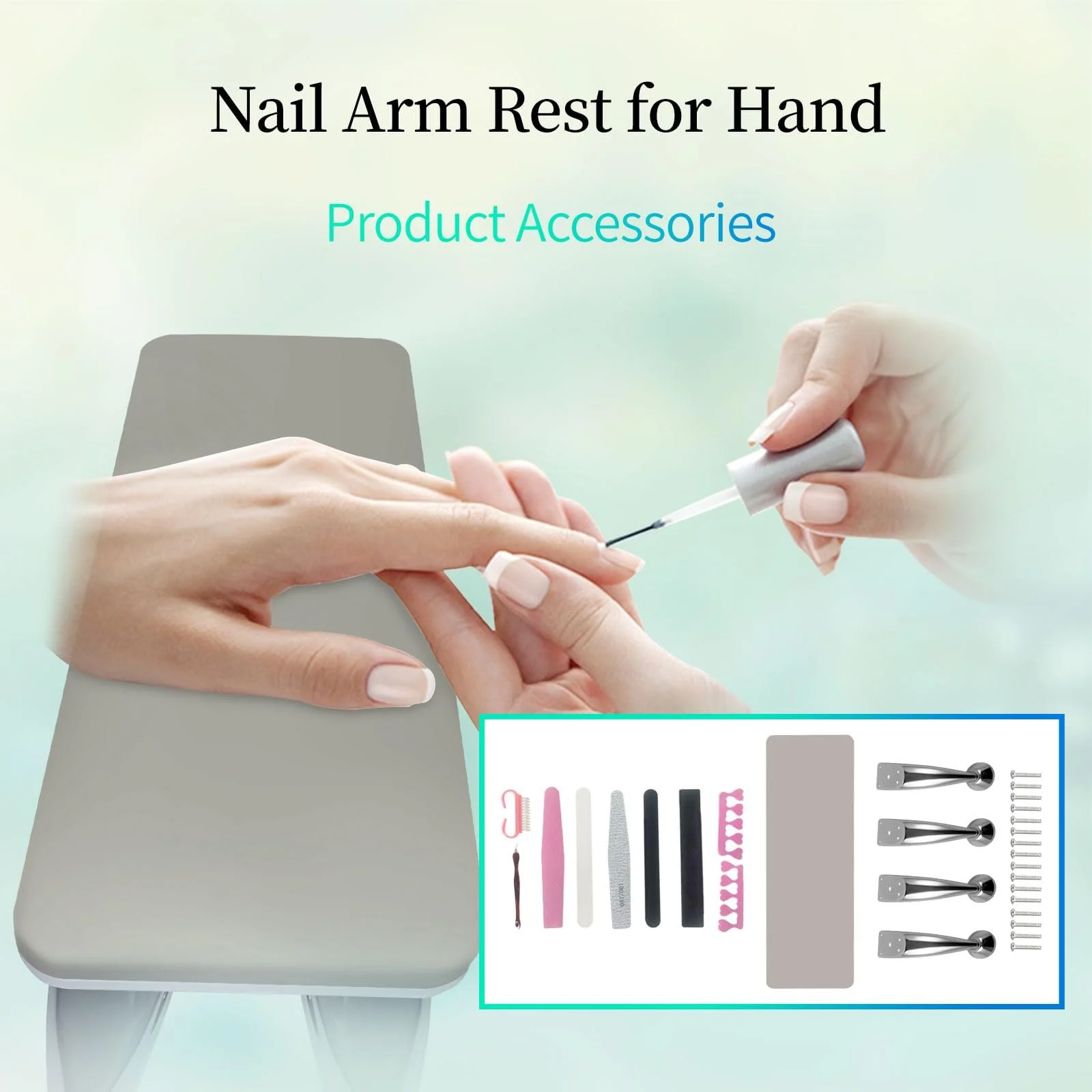 Підставка для рук Манікюрна Подушка для рук Світло-сіра, фото №3 Підставка для рук Манікюрна Подушка для рук Світло-сіра, фото №3