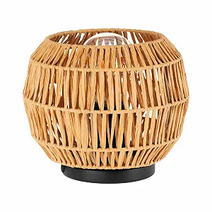 Настільна лампа EGLO Sheldon E27 з паперу рафії Ø 21 см - Фото 1