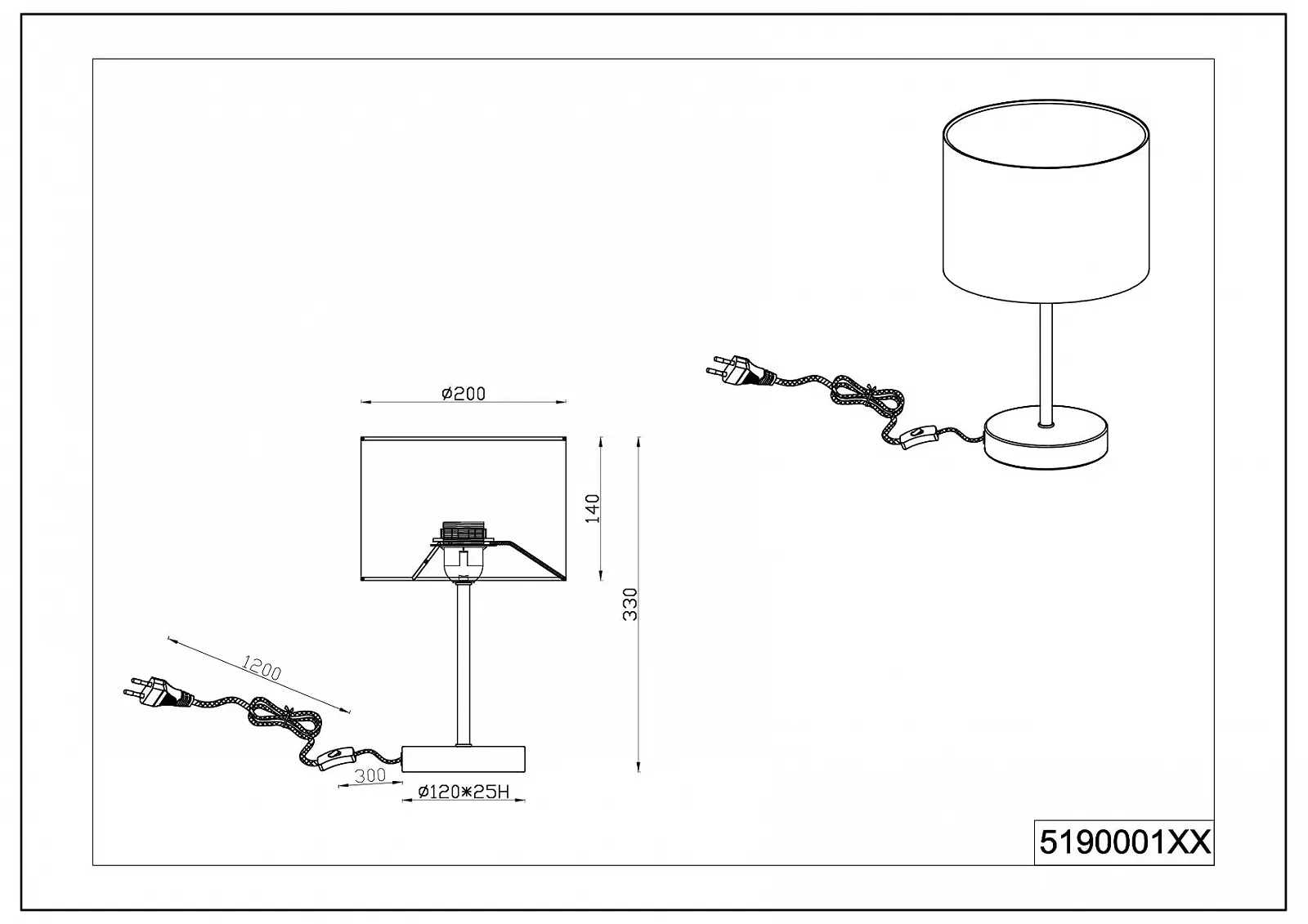 Настільна лампа Trio Leuchten Julieta 519000144 металева матова чорна оксамитовий абажур бежевий / золотистий без лампи 1x E27, фото №4