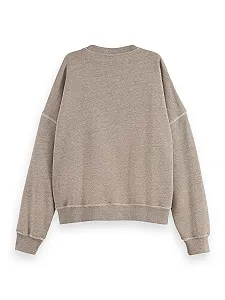 Женский свитшот оверсайз с рисунком на груди Scotch & Soda synthetic.ua - Фото 1