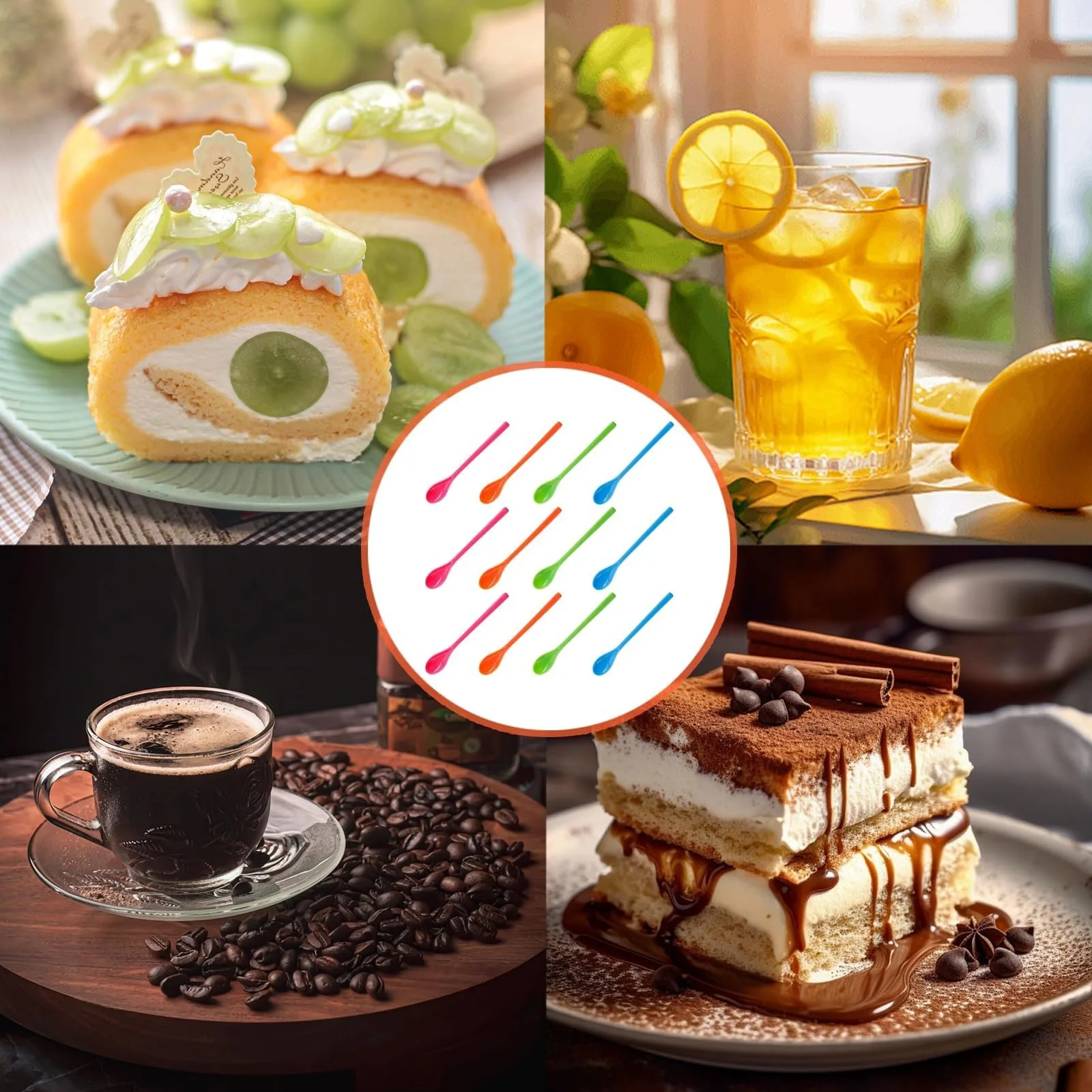 Ложки, Набір 12 штук, Пластикові, Довгі, фото №7