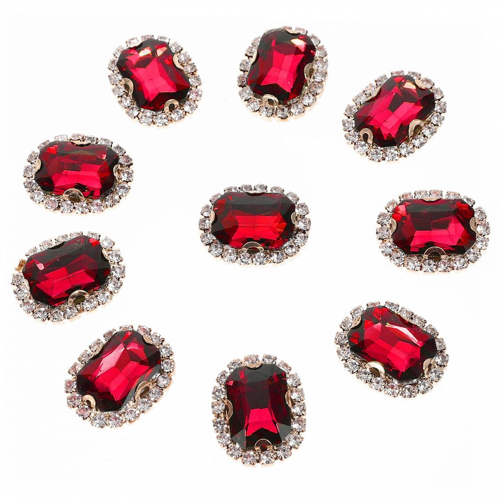 Стразы Упаковка 20 штук для украшения чехлов телефонов, одежды, красный медный, фото №1