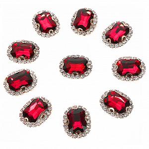 Стразы Упаковка 20 штук для украшения чехлов телефонов, одежды, красный медный - Фото 1