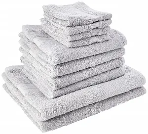 Набір рушників Dreamscene Luxury 10 предметів 100% єгипетська бавовна Silver Grey - Фото 1