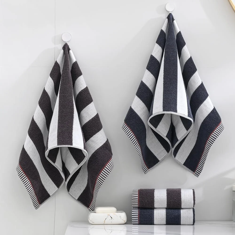 Рушник sense gnosis Brown Stripe 100% Cotton Gauze Ribbed 33x73 см 2 шт., фото №8