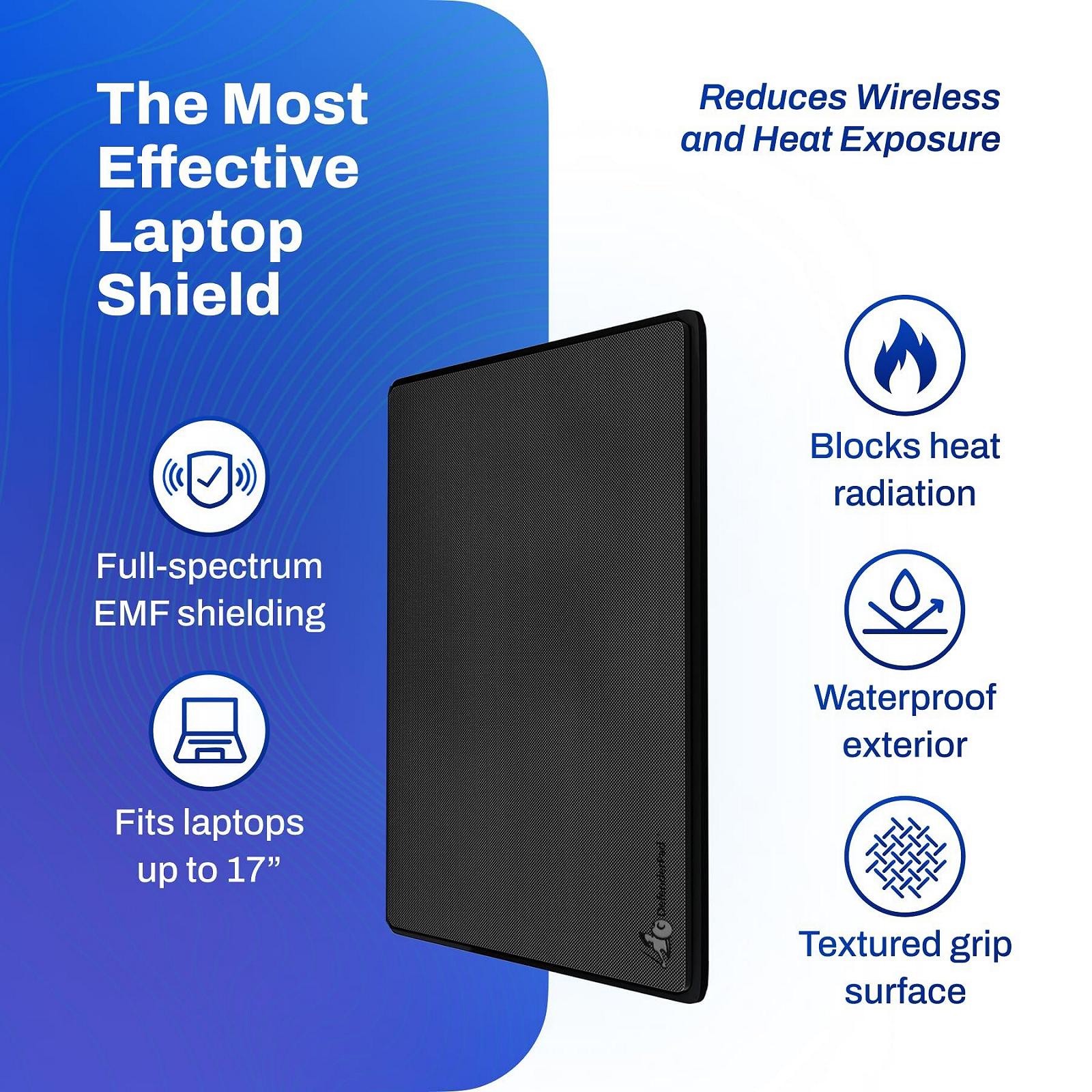Щит DefenderPad для ноутбука від електромагнітного випромінювання та тепла (Чорний), фото №2 Щит DefenderPad для ноутбука від електромагнітного випромінювання та тепла (Чорний), фото №2