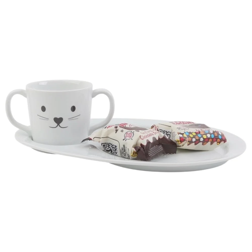 Детский набор Holst Porzellan Mausi-Bear 2 предмета, фарфор, белый, фото №5 Детский набор Holst Porzellan Mausi-Bear 2 предмета, фарфор, белый, фото №5