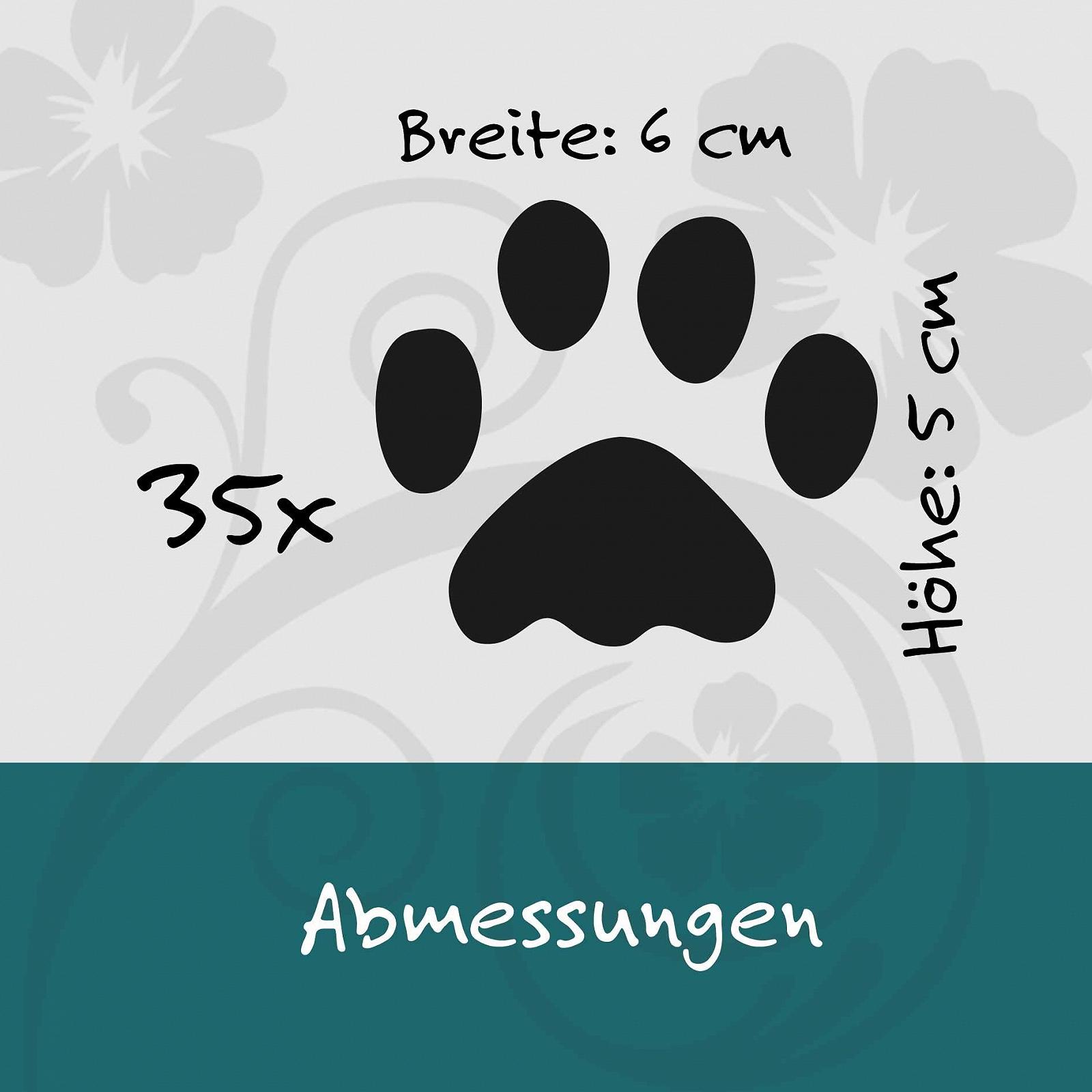 Наклейки на стіну kleb-Drauf 35 Paws глянцеві Grey, фото №3