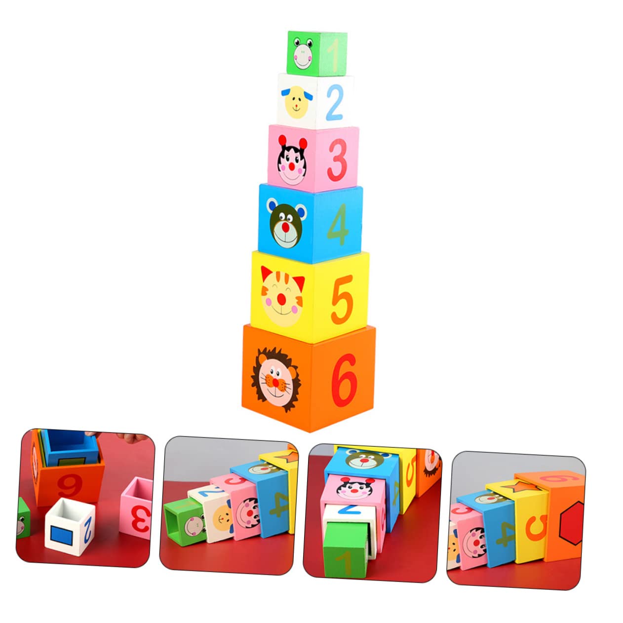 Іграшка PHENOFICE 6 шт Дитяча Лічильна Іграшка Дерев'яна, фото №7