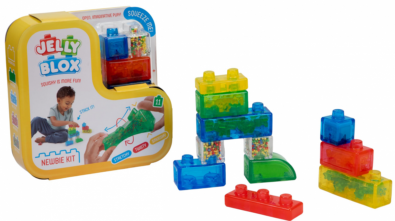 Сенсорный конструктор Jelly blox / Для детей  / 11 деталей, фото №3