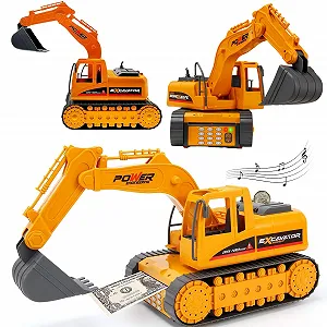 Скарбничка COIL Екскаватор електронна сейф з відбитком пальця та PIN-кодом 39 x 21 x 15 см - Фото 1