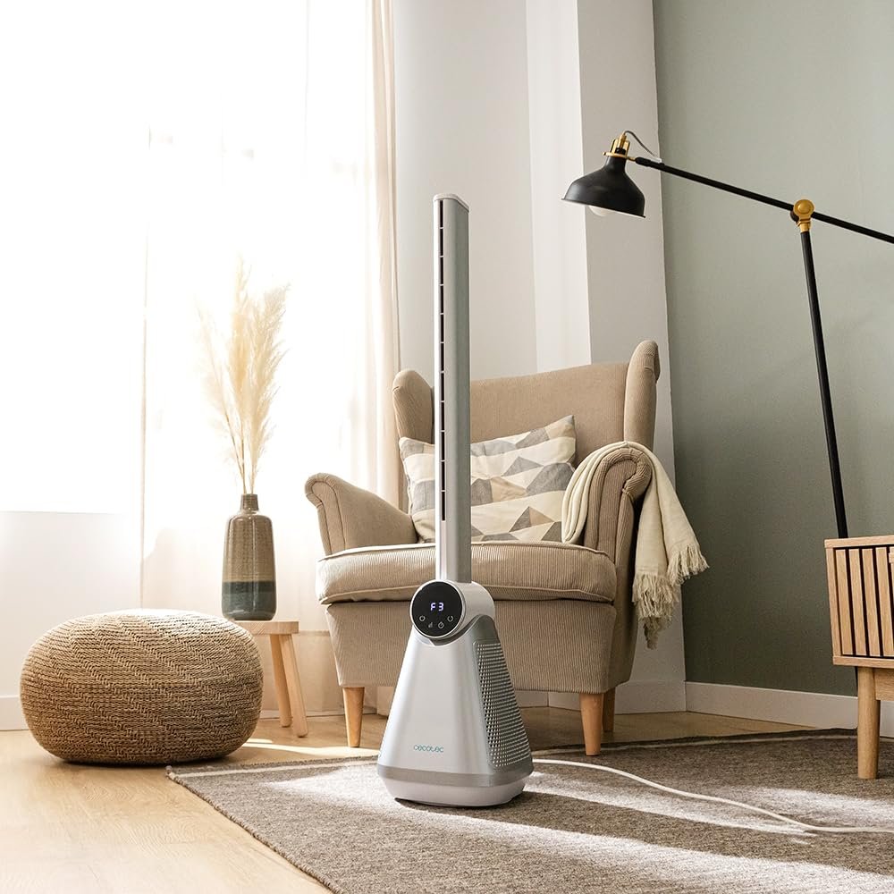 Вентилятор колонный Cecotec EnergySilence 9890 Skyline Bladeless, 100 см, 50 Вт, LED экран, пульт ДУ, 3 скорости, 3 режима, таймер 15 часов, осцилляция 40º, фото №6