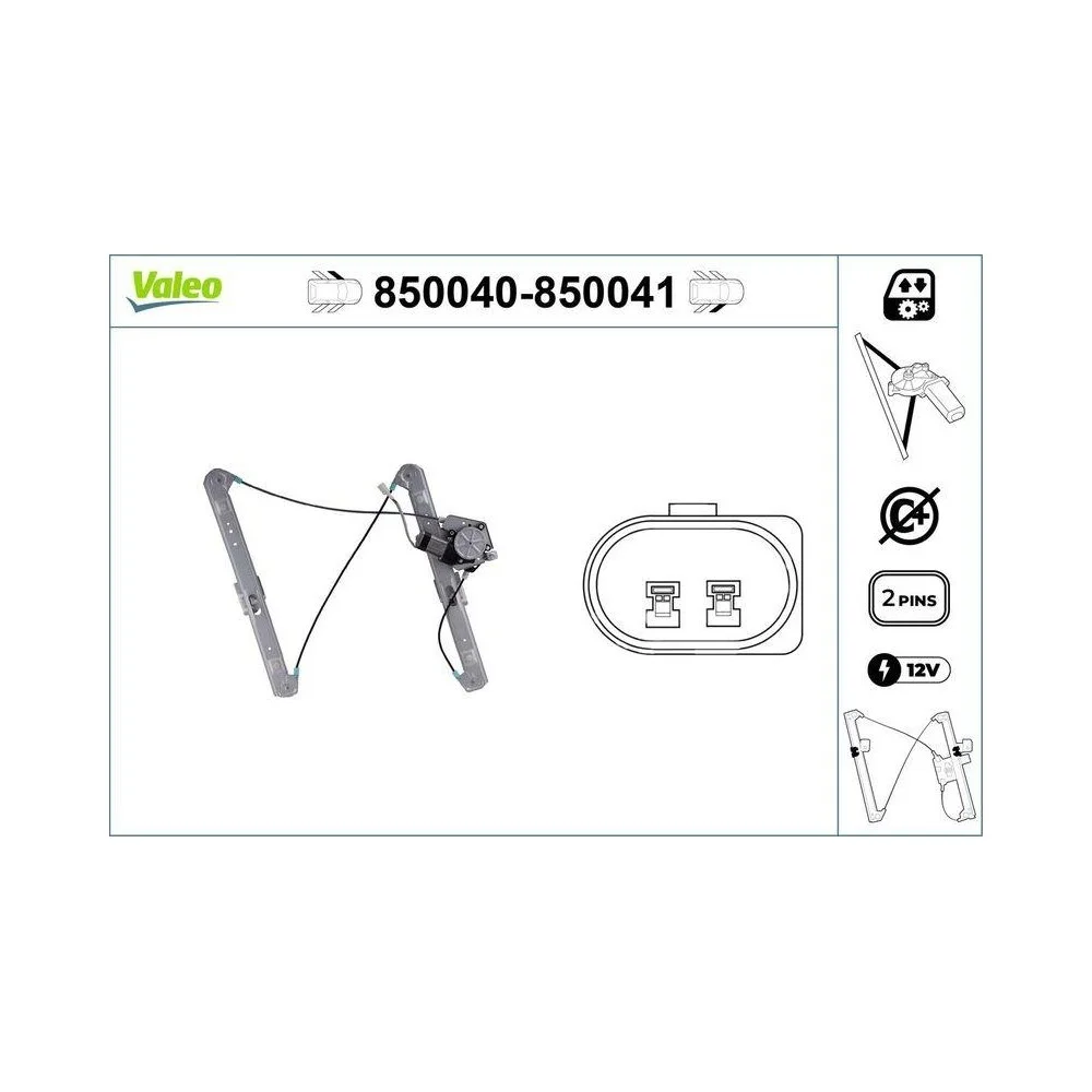 Склопідйомник VALEO 850040 BMW передній лівий, фото №1
