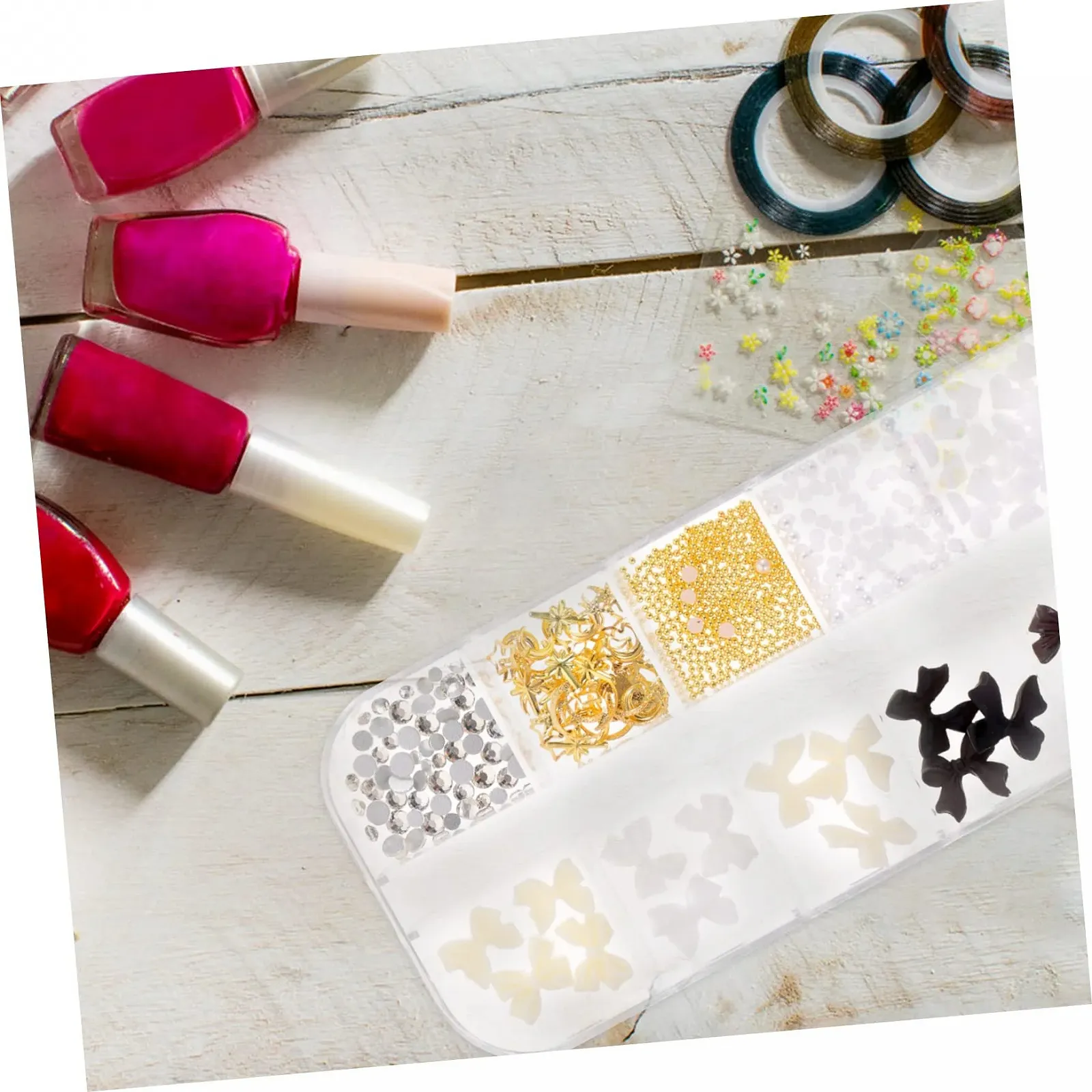Стразы для ногтей COHEALI в коробке, аксессуары для дизайна ногтей, украшения для творческого маникюра дома и в салонах. Универсальные для ногтей, чехлов для телефонов и прочего, фото №6
