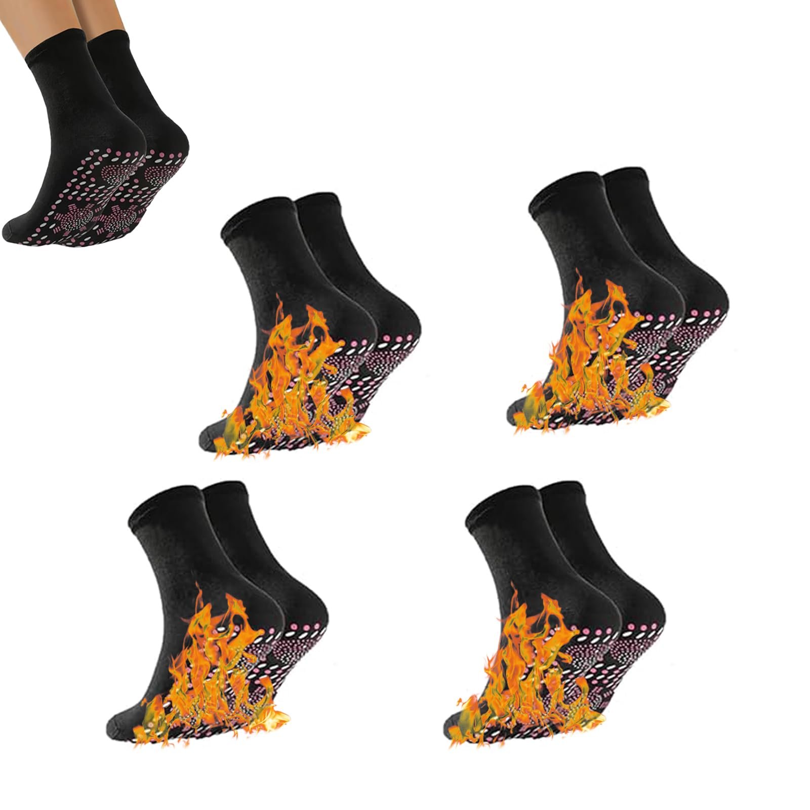 Носки с подогревом Turmalin Magnetsocken для женщин и мужчин для катания на лыжах в холодную зимнюю погоду, охоты и кемпинга, фото №1