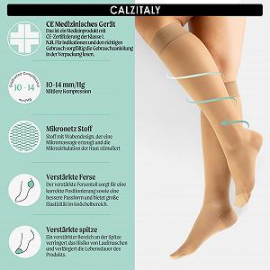 Гольфы Calzitaly Компрессионные, Унисекс, 70 Den, 10-14 мм рт.ст. (Pack of 1/2) synthetic.ua - Фото 1