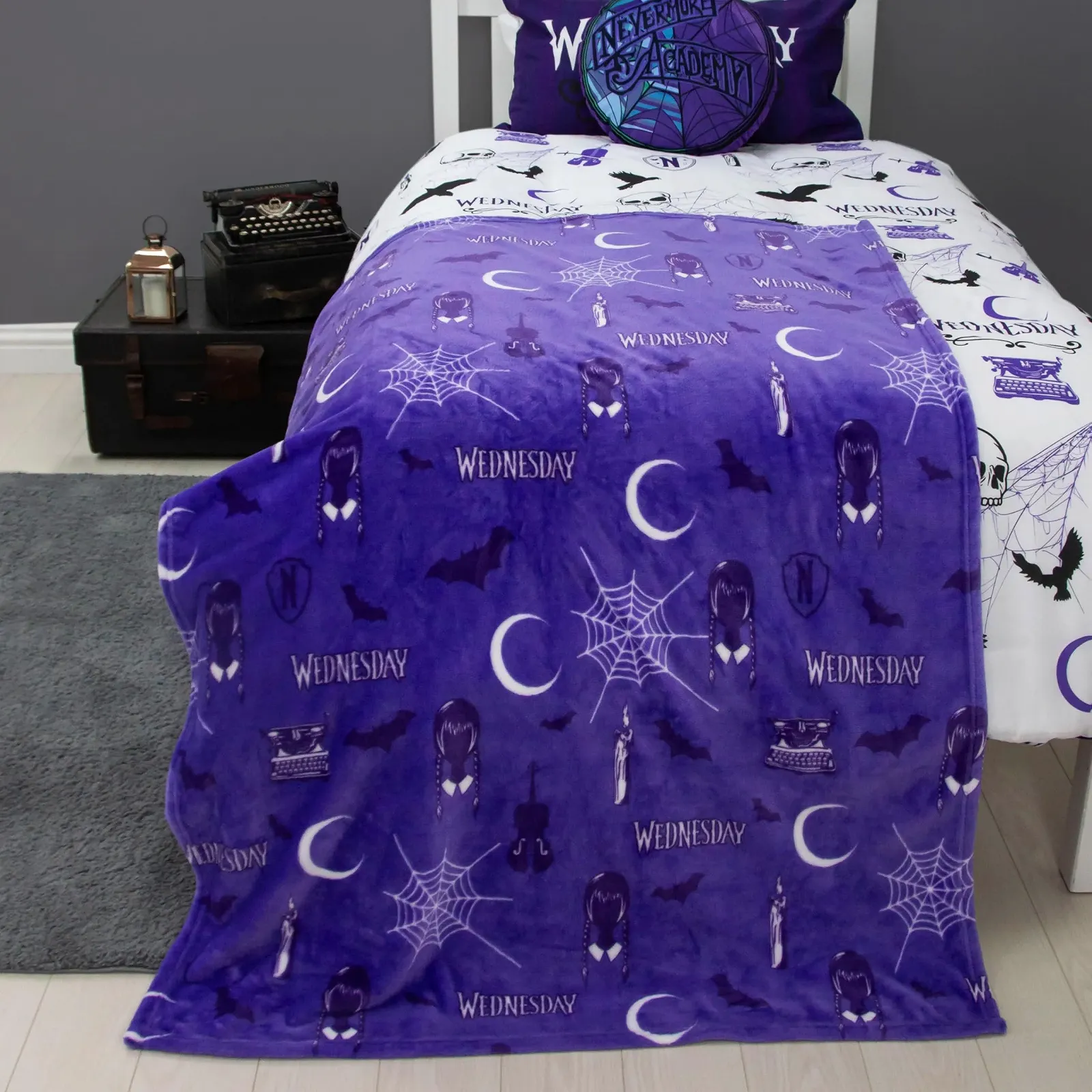 Покривало Wednesday Super Soft Warm Fleece Ідеально підходить для кімнати підлітків, кемпінгу та ночівель, фото №4