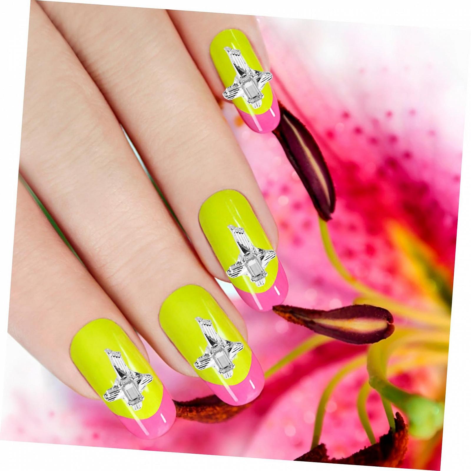 Украшения для ногтей FOMIYES, 10 шт, крестики, металлические украшения, стразы для вечеринок, фото №4