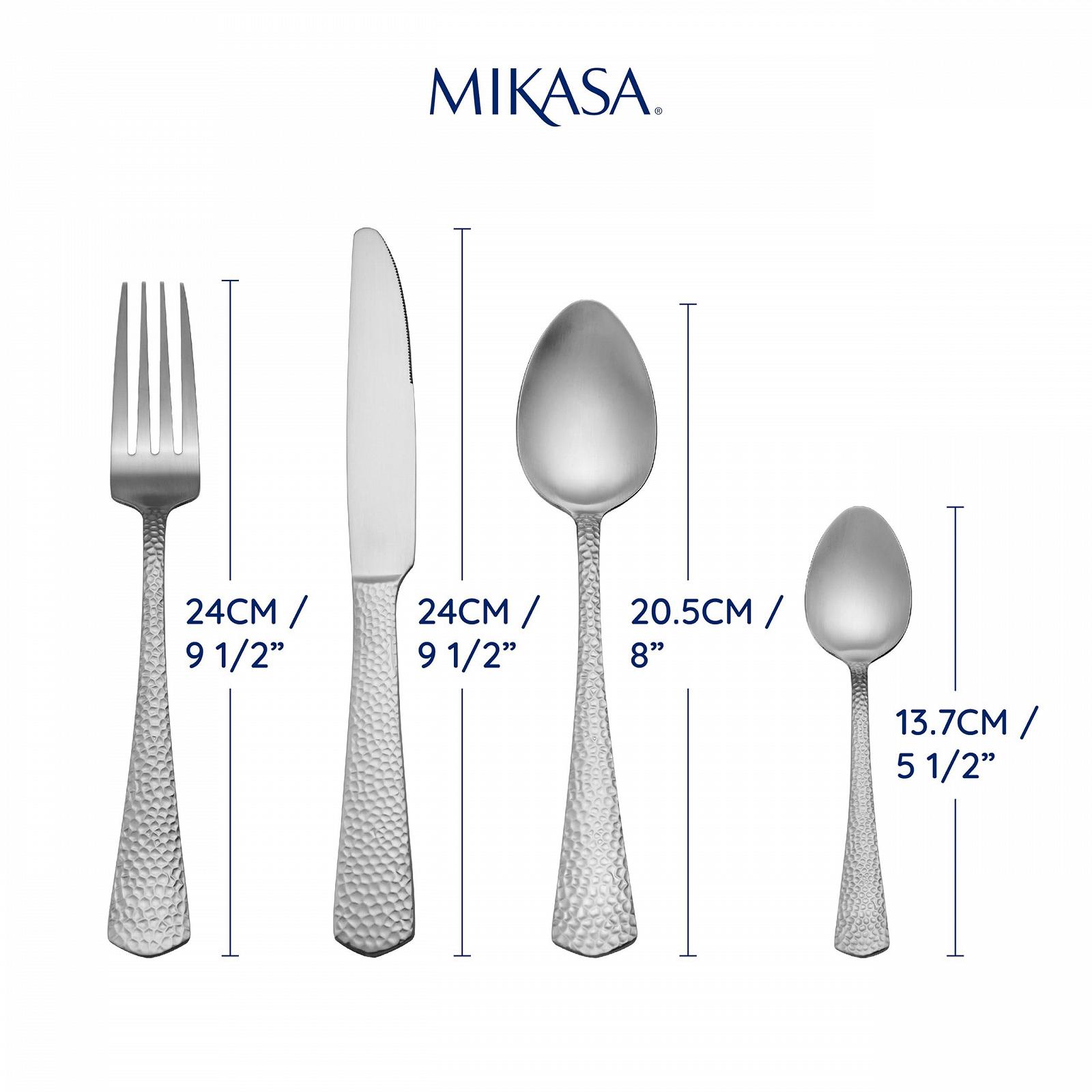 Набір столових приборів Mikasa Broadway з нержавіючої сталі, 16 предметів, сріблястий, на 4 персони, фото №2