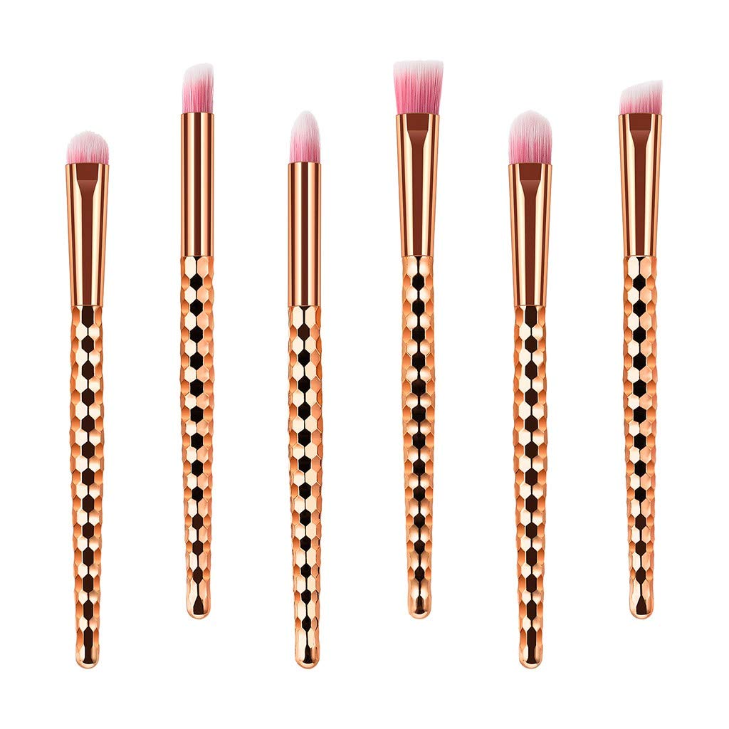 Pinsel Rose Eye Pcs Make-up 6 Pinsel з стільниковим золотом набір з пензлем-циліндром, фото №1