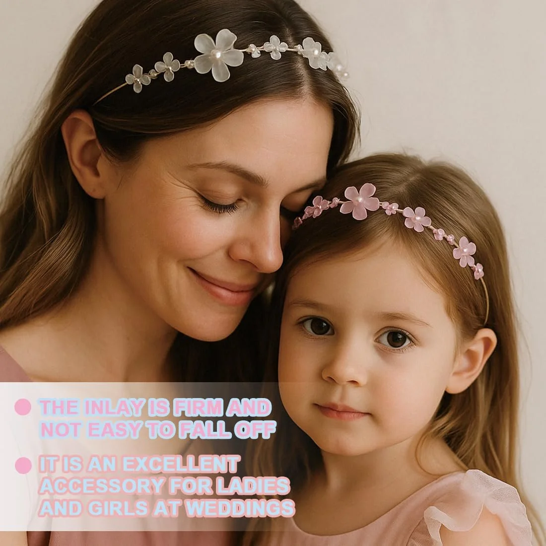 Набір з 2 жіночих квіткових обручів для волосся, фото №3