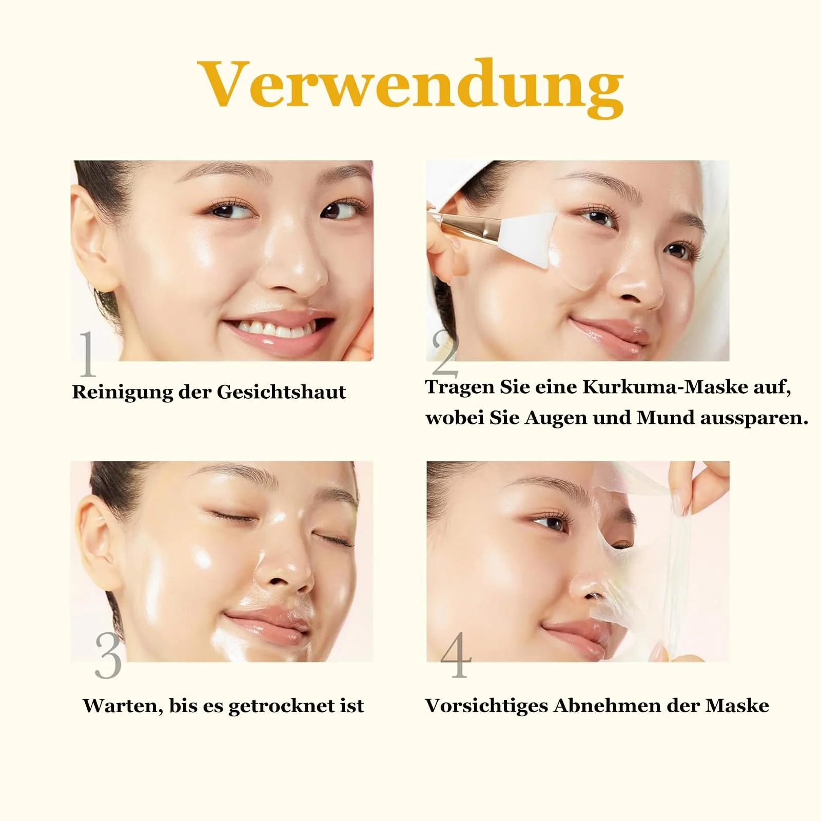 Маска-плівка Soleneva З куркумою, Зміцнююча маска для обличчя з колагеном та вітаміном C, фото №7