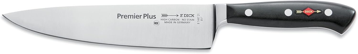 Набір ножів F. DICK Premier Plus 81161000 з магнітним кейсом (з магнітною вставкою, включає ніж шеф-кухаря / ніж для філе + буфетні щипці, безпечне транспортування), чорний, фото №4