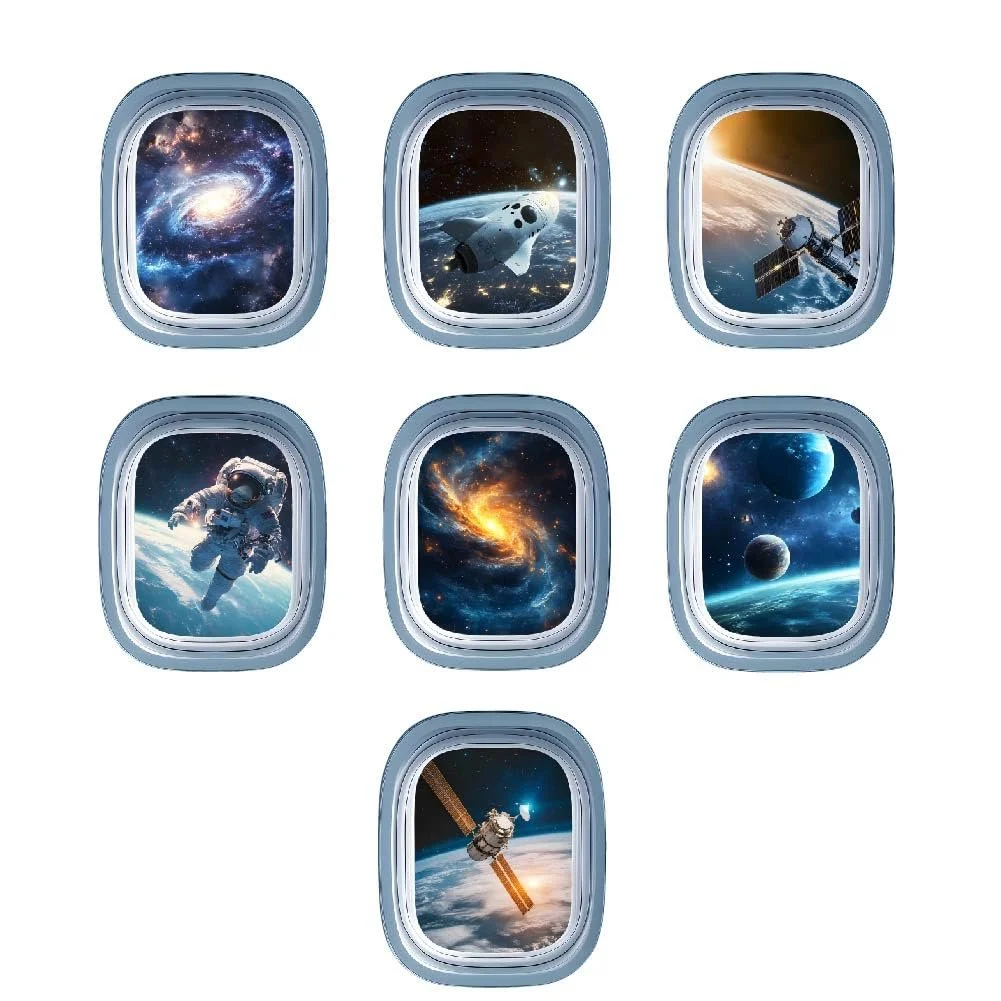 Наклейка на стіну SUPERDANT 3D Всесвіт та Галактика Космос Вікно Вінілова, фото №4