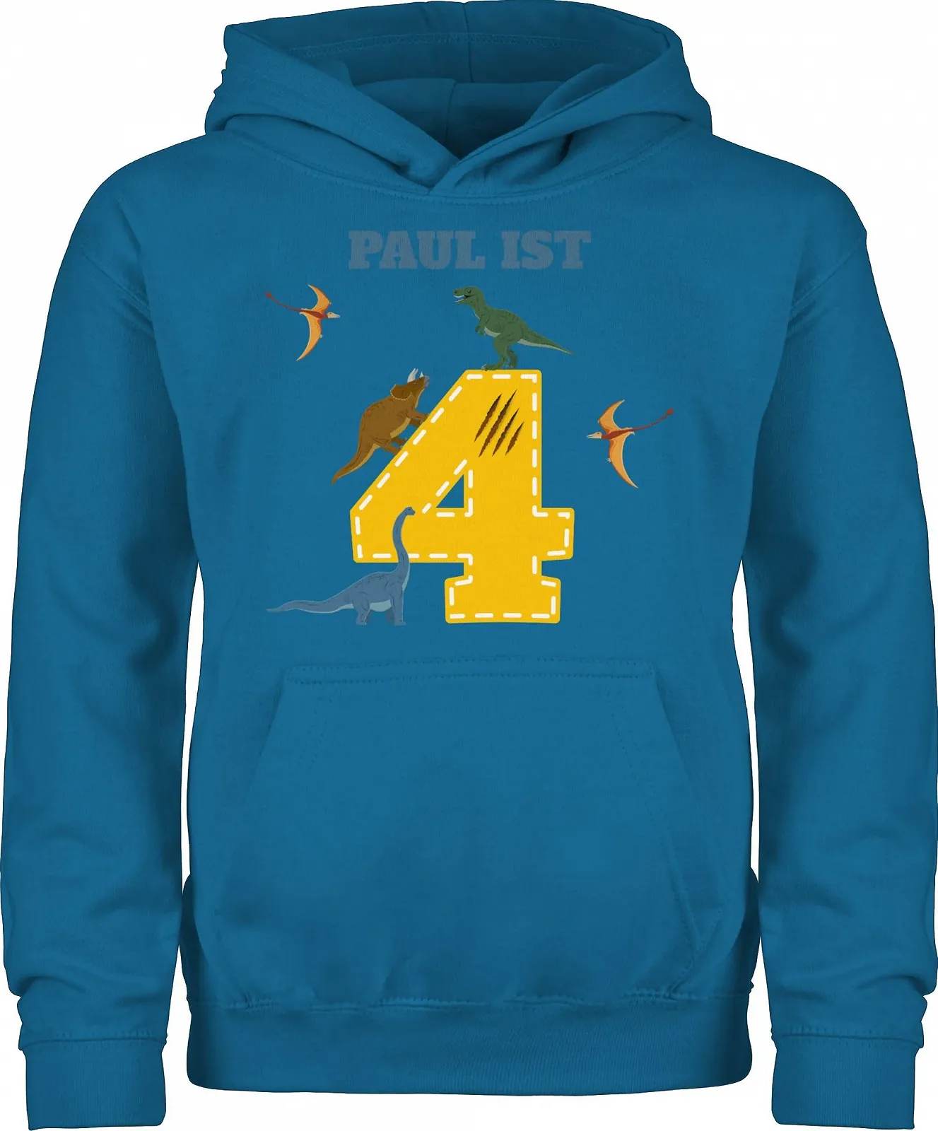 Детская Толстовка Shirtracer 4th - 4th Birthday Dinosaur Dino, фото №1