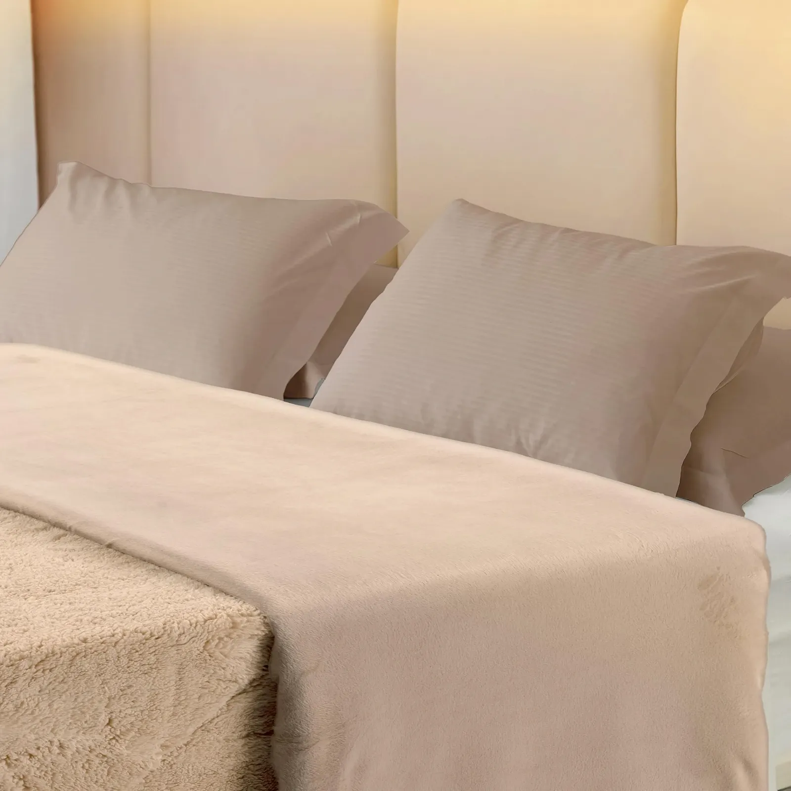 Покривало Paco Home Вітальня Декоративне Однотонний Бежевий 150 x 200 см, фото №2