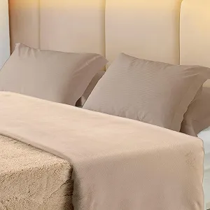 Покрывало Paco Home Гостиная Декоративное Однотонный Бежевый 150 x 200 см synthetic.ua - Фото 1