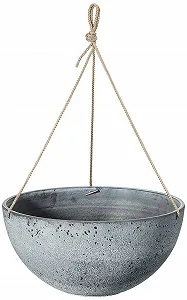 Подвесное кашпо TS Nova Cera Mix Морозостойкое и легкое Черное терраццо 25 см - Фото 1